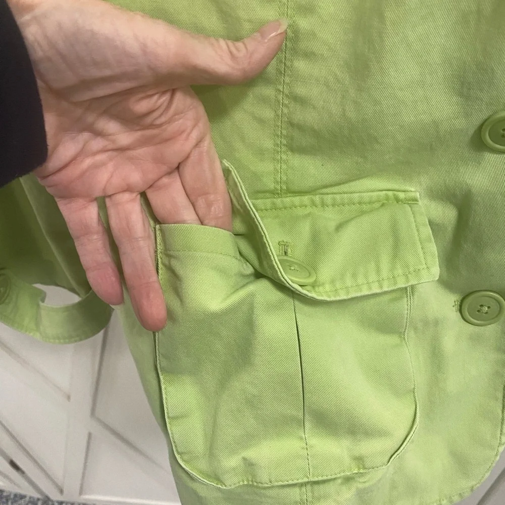 Talbots Light Green Utility Jacket - Picture 3 of 5